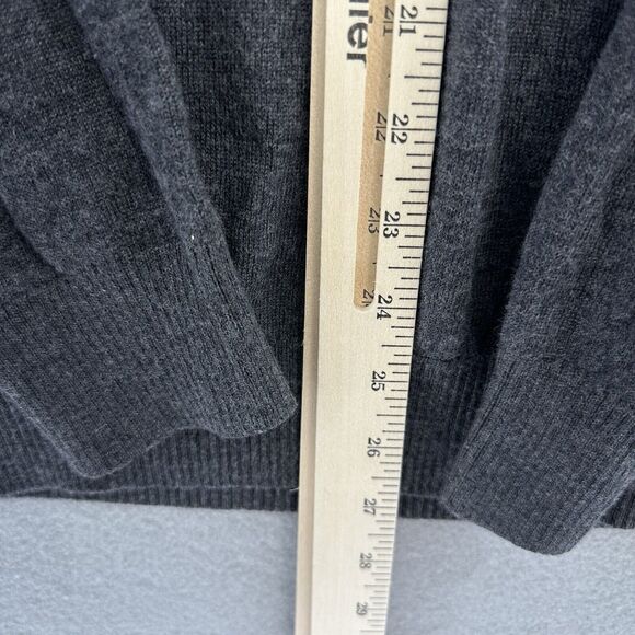 Banana Republic 100% Extra Fine Merino Wool V Neck Sweater Gray Men’s L Preppy - Picture 6 of 7